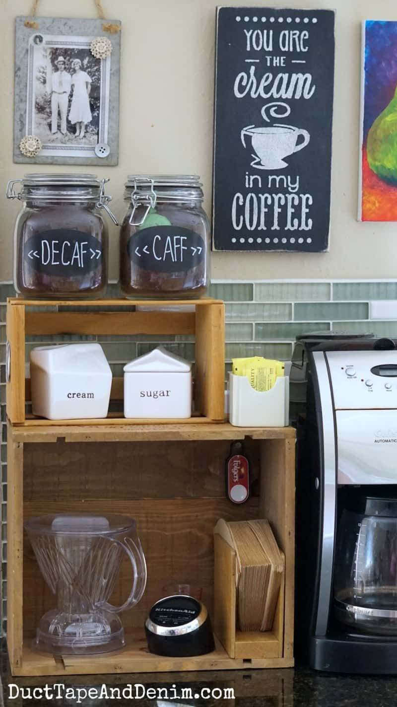 Great Crates Small Home Coffee Station