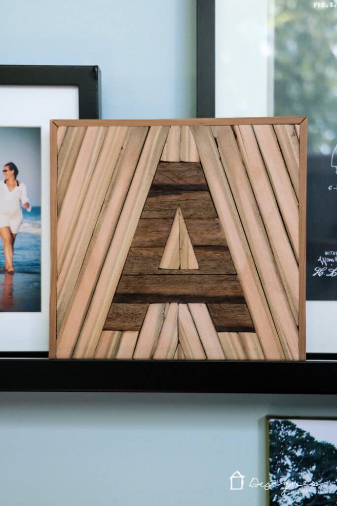 Decorative Mixed Wood Letter Square