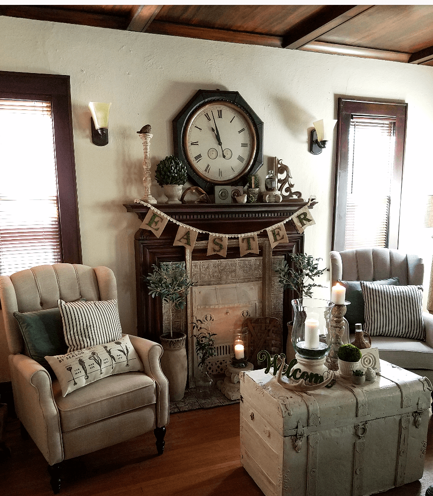 Old World Rustic Charm Living Room