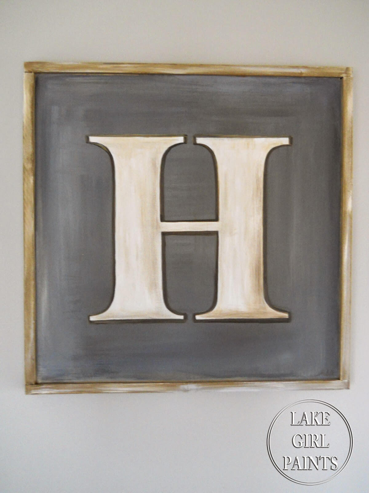 Charming and Rustic Hand-Painted Letter Sign
