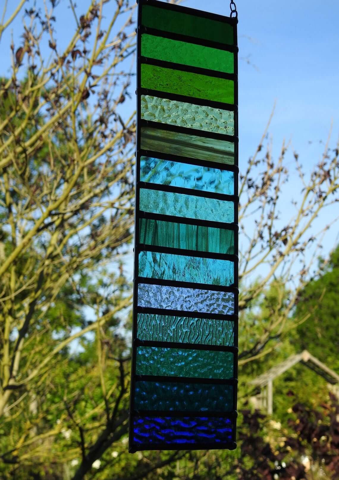 Ombre Stained Glass Decorative Garden Art
