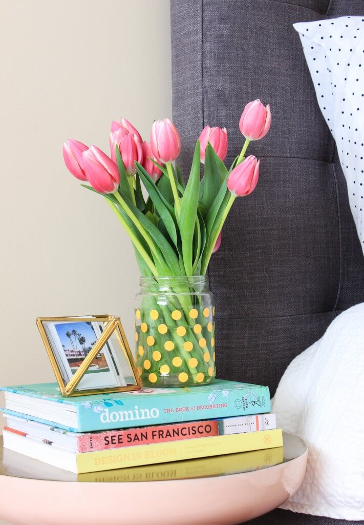 Posh Polka Dot DIY Flower Vase