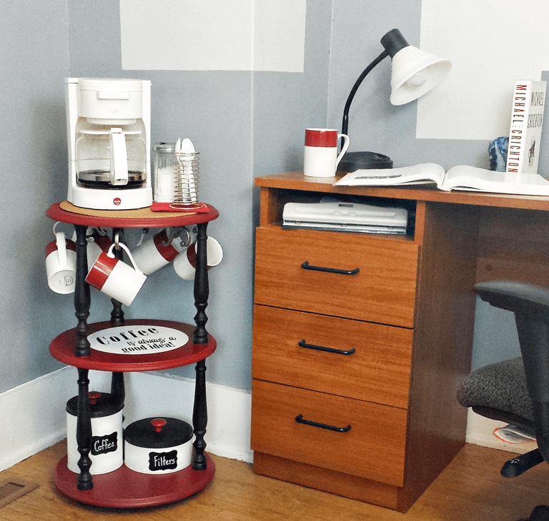 Home Office Corner Coffee Station