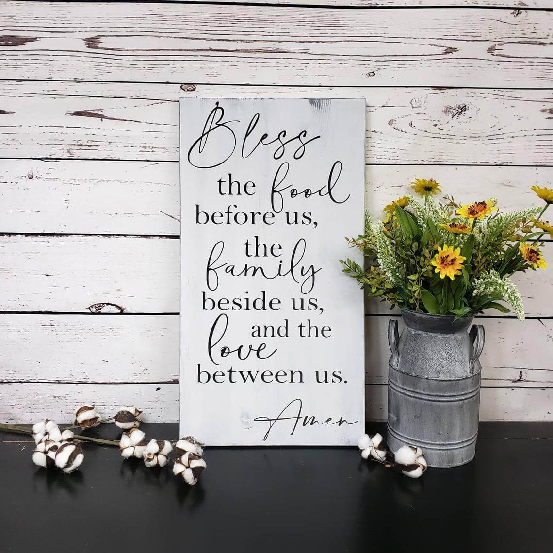 Blessings Around the Table Family Prayer Sign