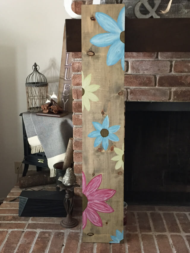 Pretty Petals Hand Painted Board