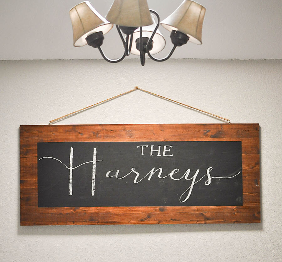 Chalkboard and Wood Decoration Hanging Sign