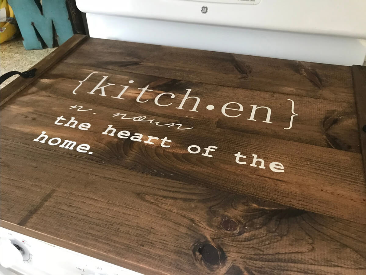 Heart of the Home Wooden Kitchen Tray