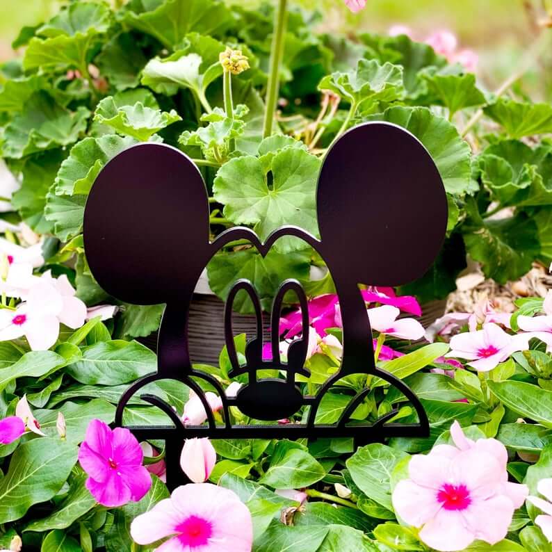 Peeking Mickey Mouse Garden Sign