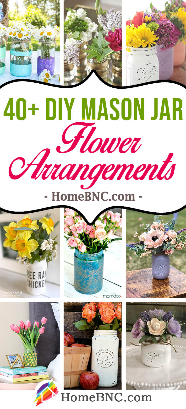 DIY Mason Jar Flower Arrangement Ideas