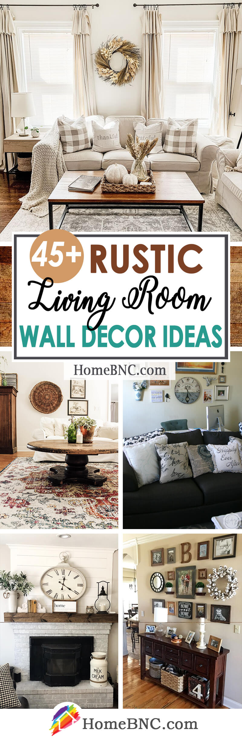 45+ Best Rustic Living Room Wall Decor Ideas and Designs for 2021