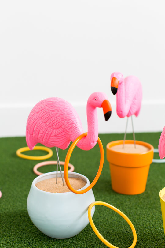 Passionate and Pink Flamingo Ring Toss DIY Game