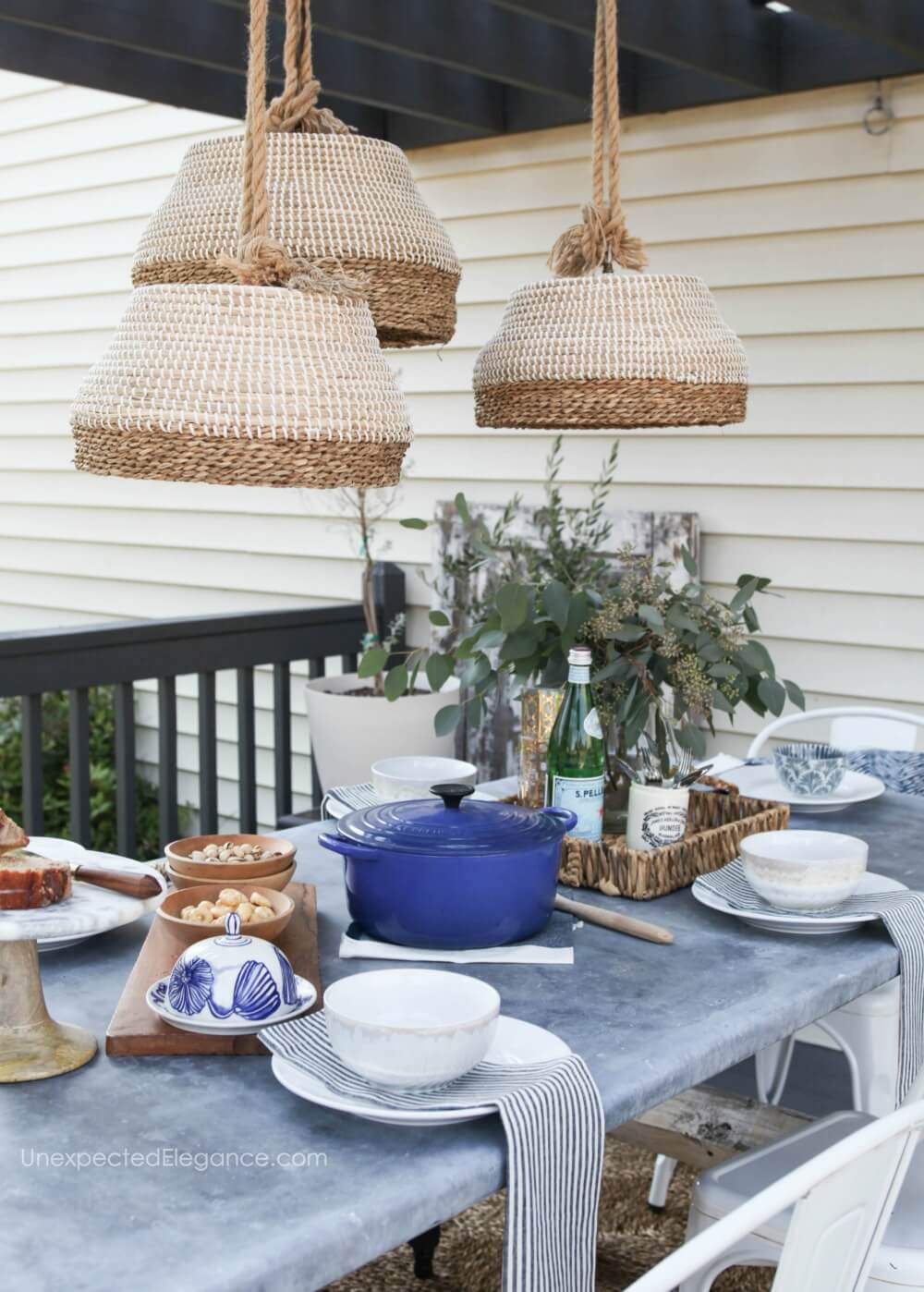 Basket Trio Outdoor Pendant Lighting