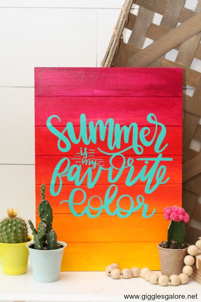 DIY Summer is My Favorite Color Outdoor Wall Art