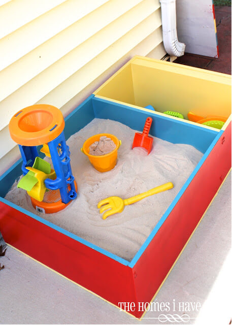Sectional Sandbox with Built-In Storage