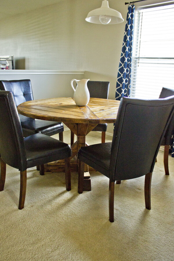 Stained Farmhouse Round Table Top