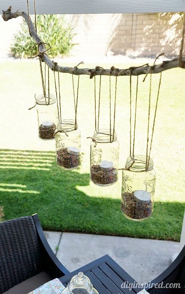 Rustic Mason Jar Creative Candle Display