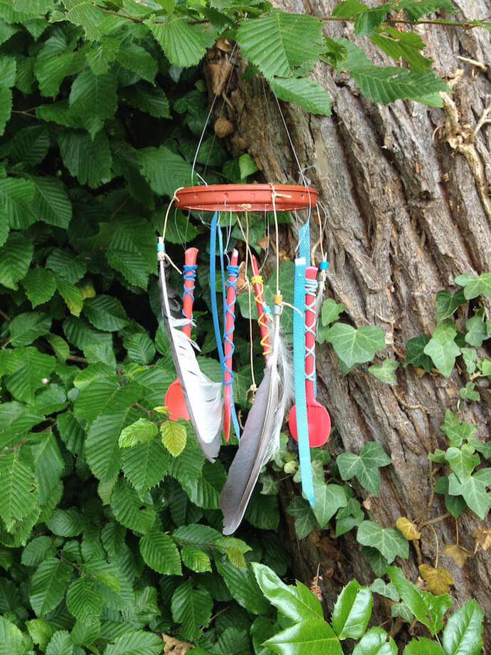 Whimsical Repurposed Eclectic Wind Chime DIY Project