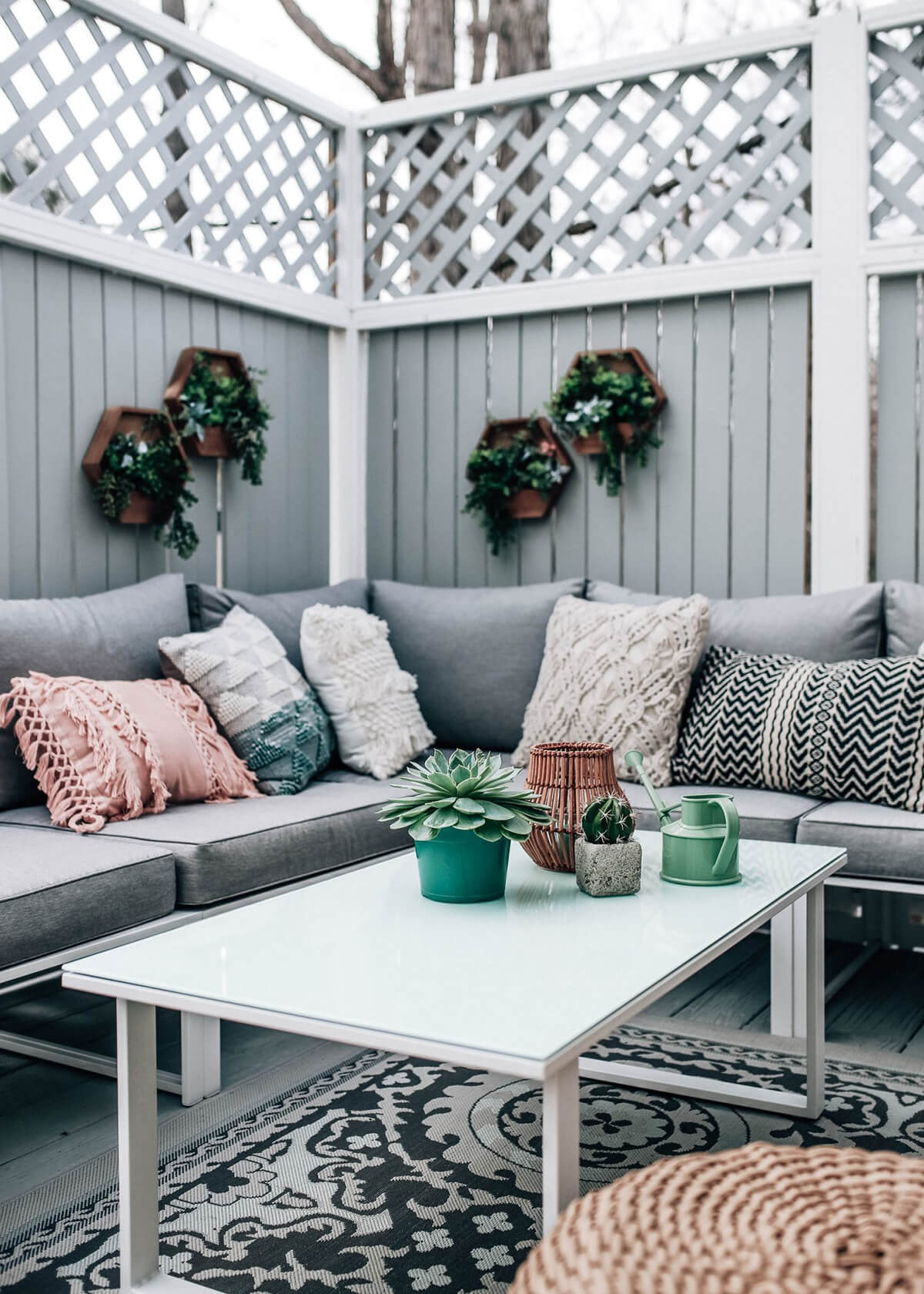 Inviting Back Porch Sitting Area is Soothing