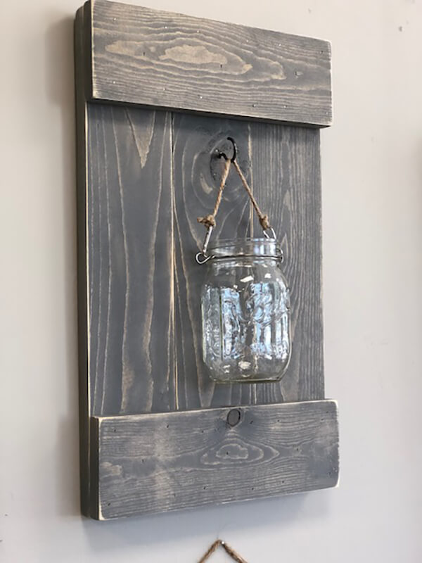 Tradisjonelle Tre Mason Jar Veggen Sconce 