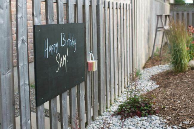 Outdoor Hanging Chalkboard Message Center