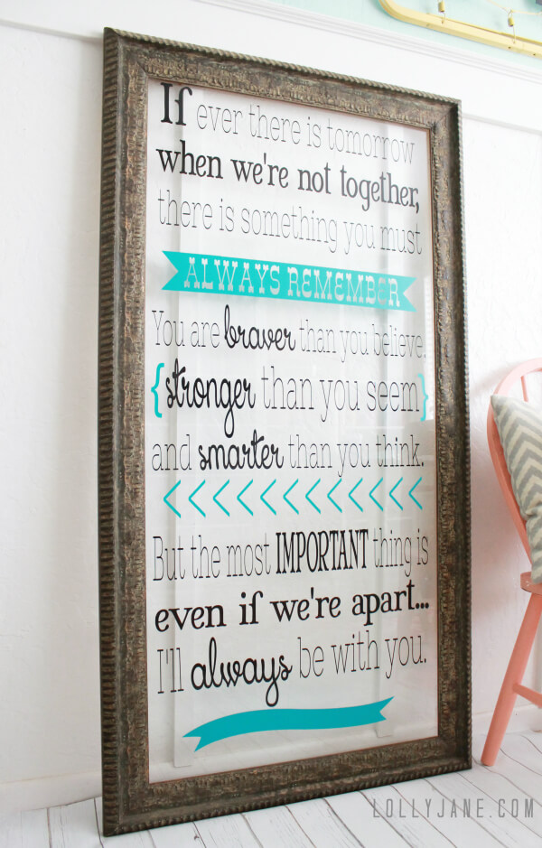 A Favorite Quote Framed in Rustic Elegance