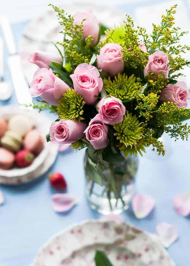 A Simple, Yet Stunning Bouquet of Roses