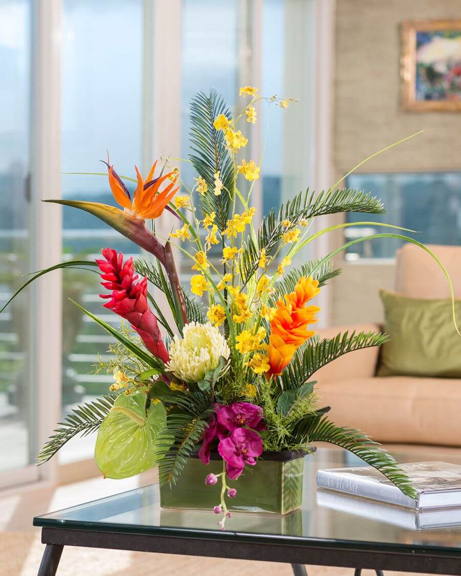 Tropical Orchids for a Statement Centerpiece