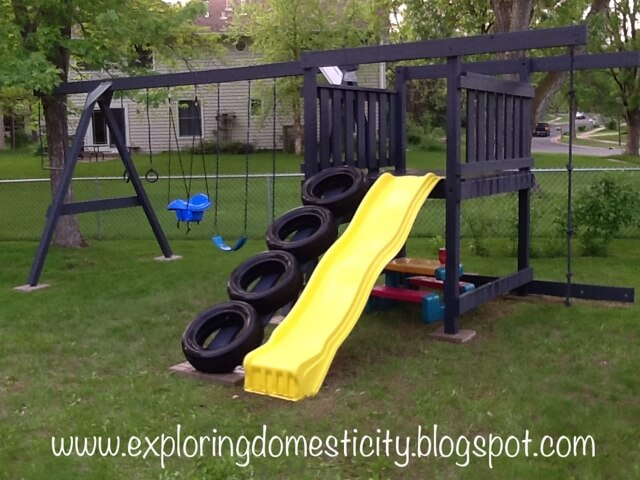 Tire Ramp for Your Jungle Gym