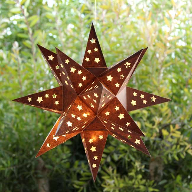 Tin Star Outdoor Pendant Light