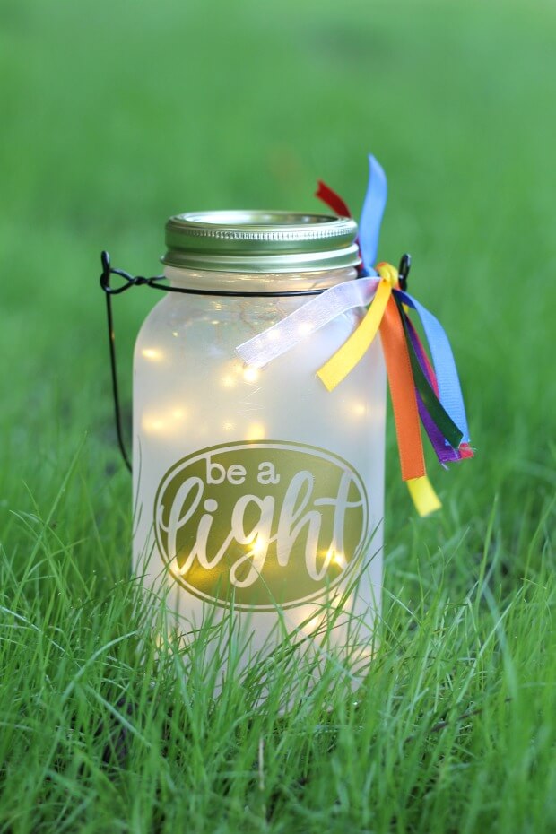 Inspirational Lighted Mason Jar Unique DIY Patio Light