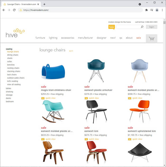 Hive modern online chairs