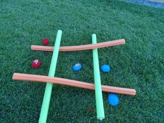 Pool Noodle Tic Tac Toe