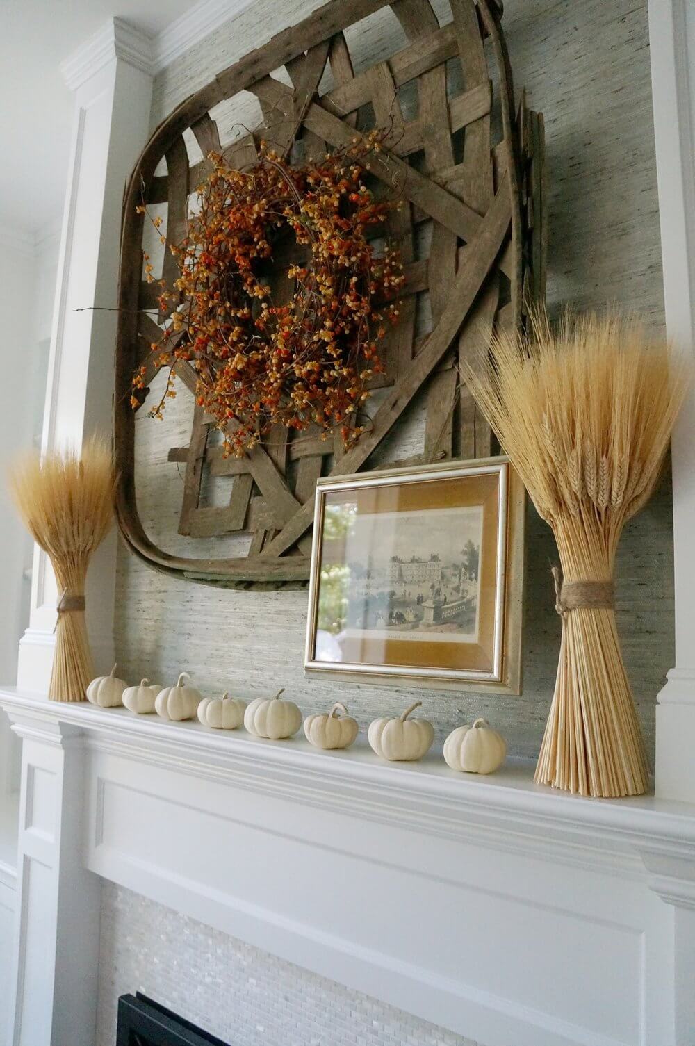 Wheat and an Old Winnowing Basket