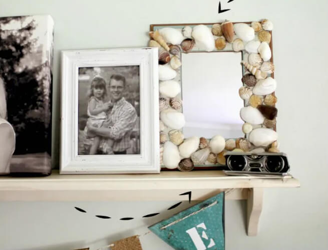 Shell Embellished Frames for Photos and Mirrors