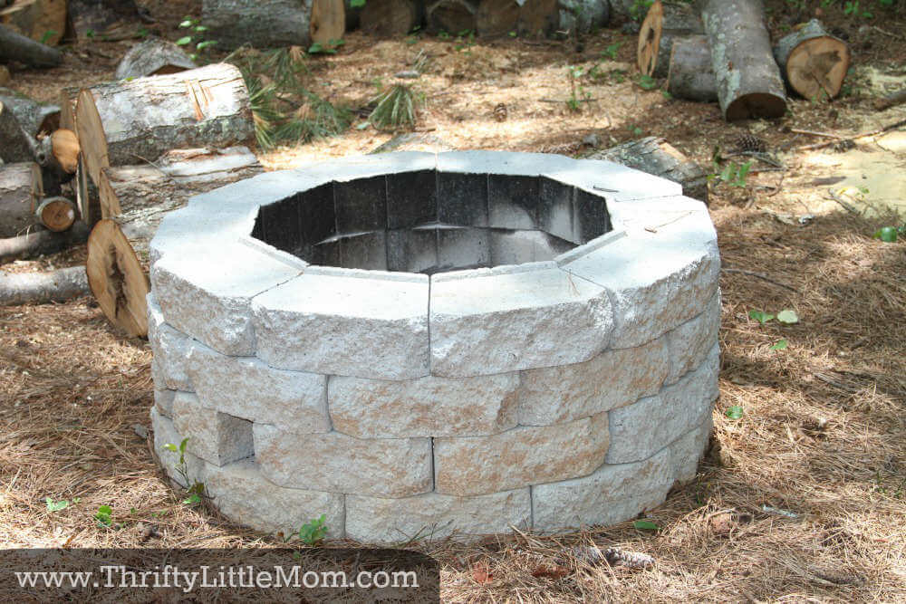 Classic Round Backyard DIY Paver Fire Pit