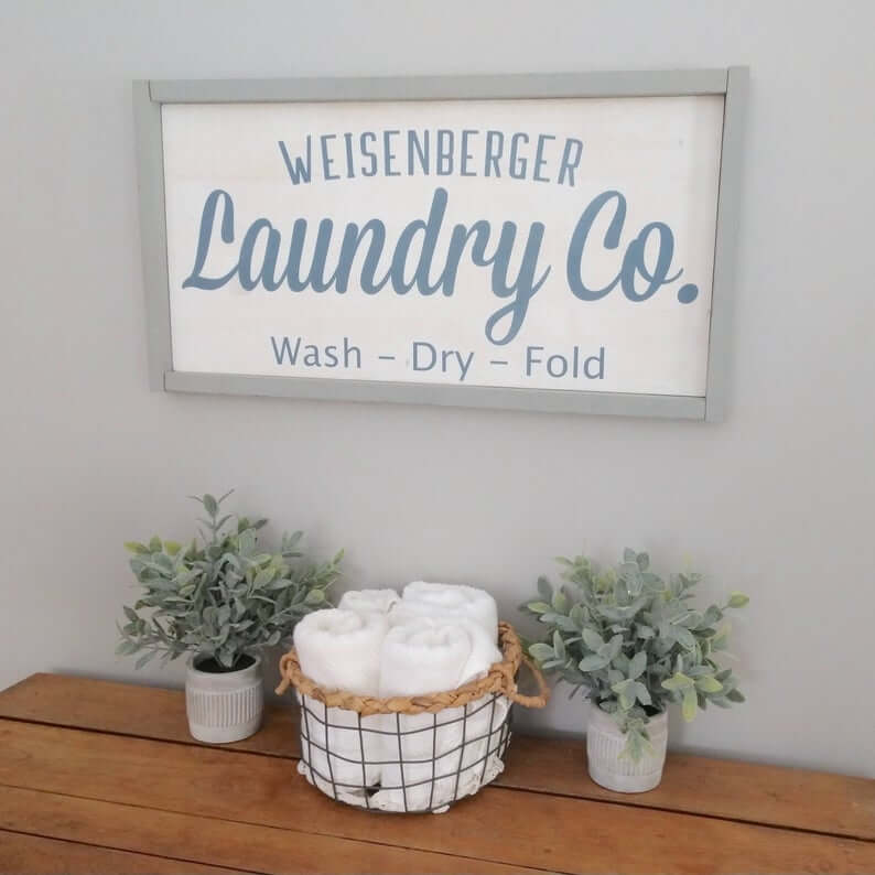 Hand Painted Wash, Dry, and Fold Sign