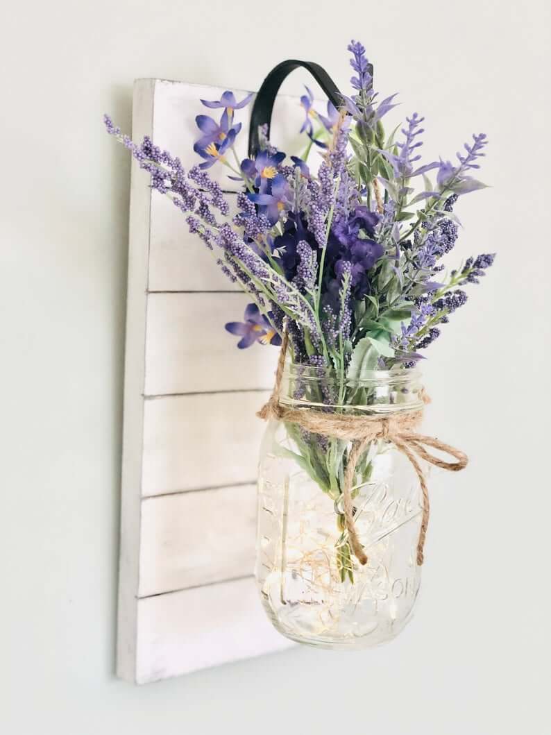 Shiplap, Cordéis, e Mason Jar Vaso Conjunto