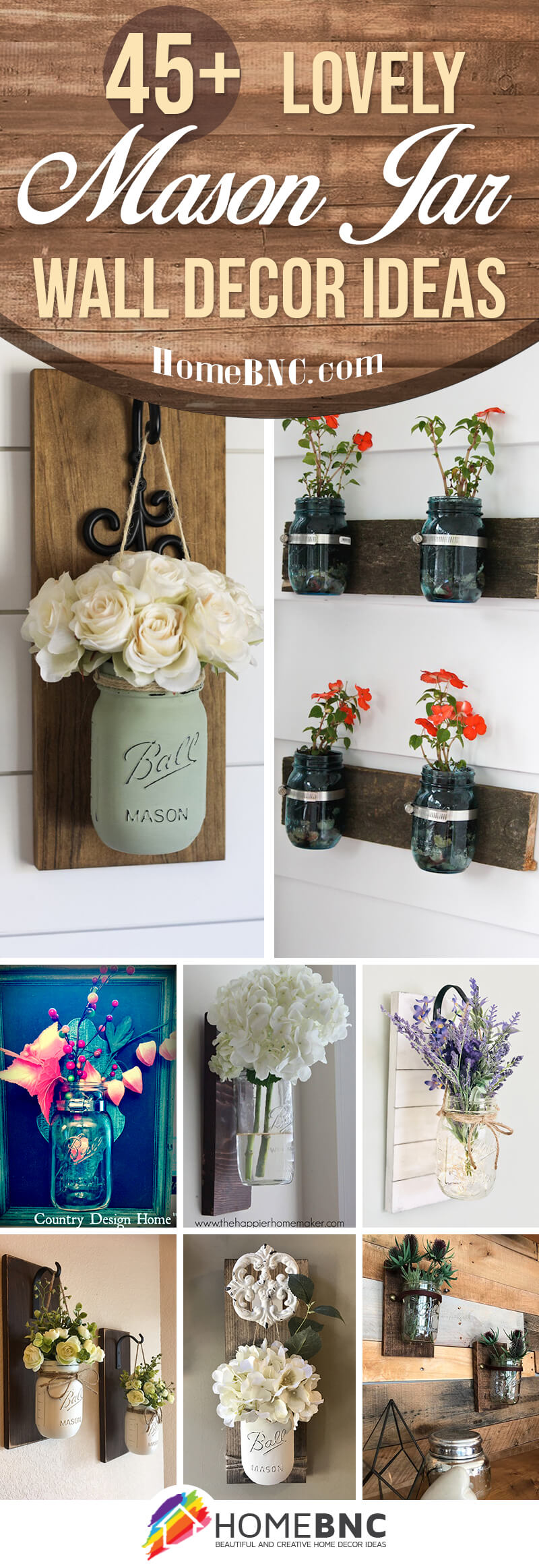  Mason Jar Wall Design Ideas