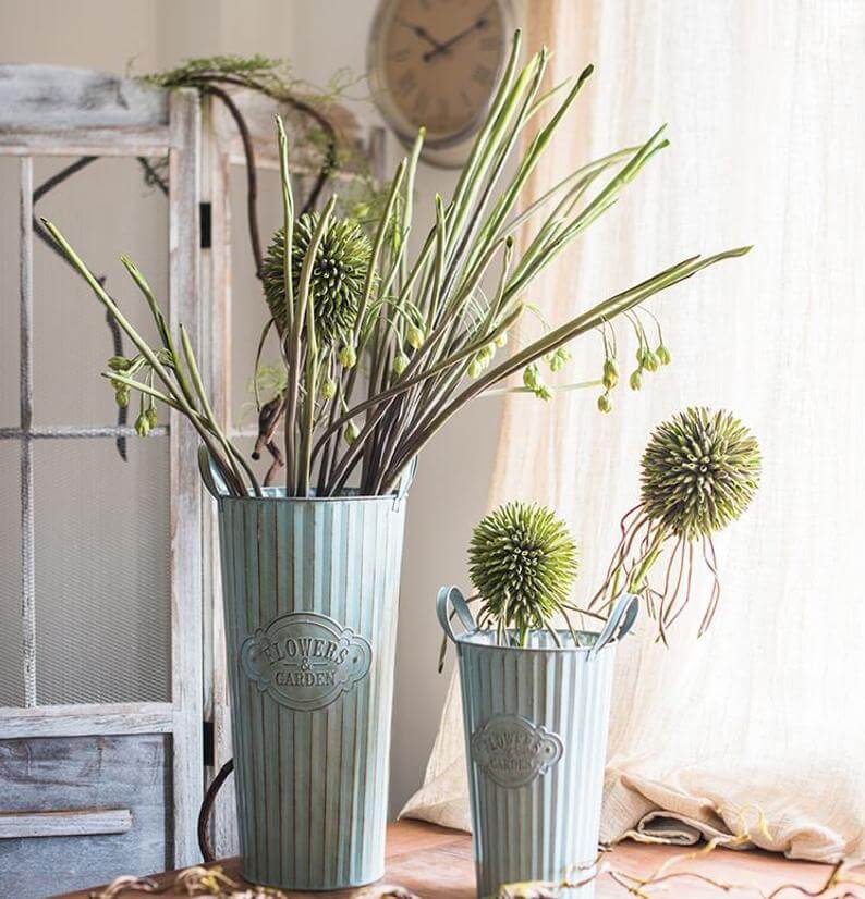 Rustic Farmhouse Style Cylinder Planter