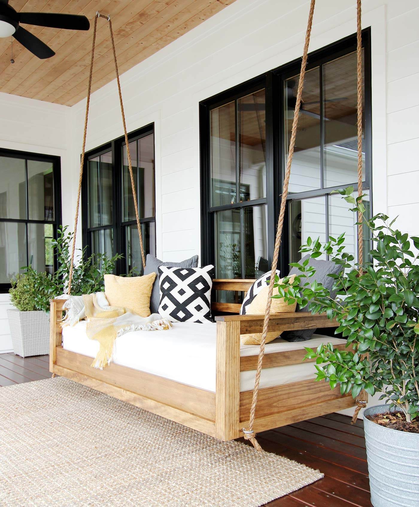 Romantic Bench Swing for Your Patio