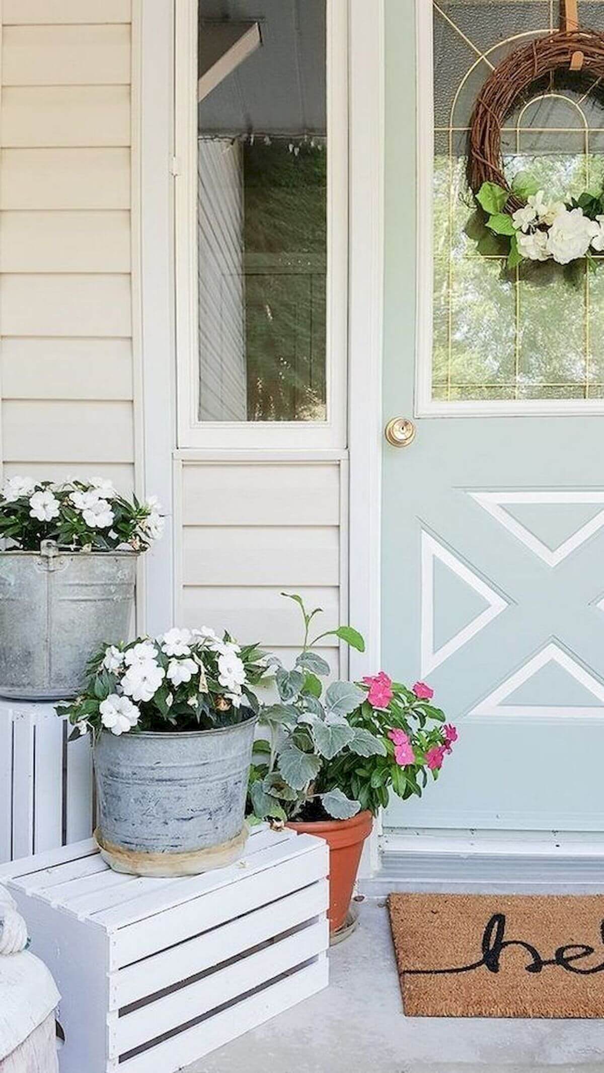 Cozy Up The Porch Corner With Crates And Planters Homebnc   02f Best Summer Porch Decor Ideas Homebnc V5 