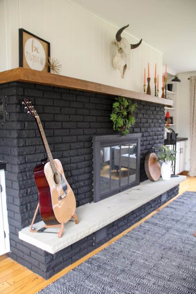 Paint it Black for a Modern Fireplace