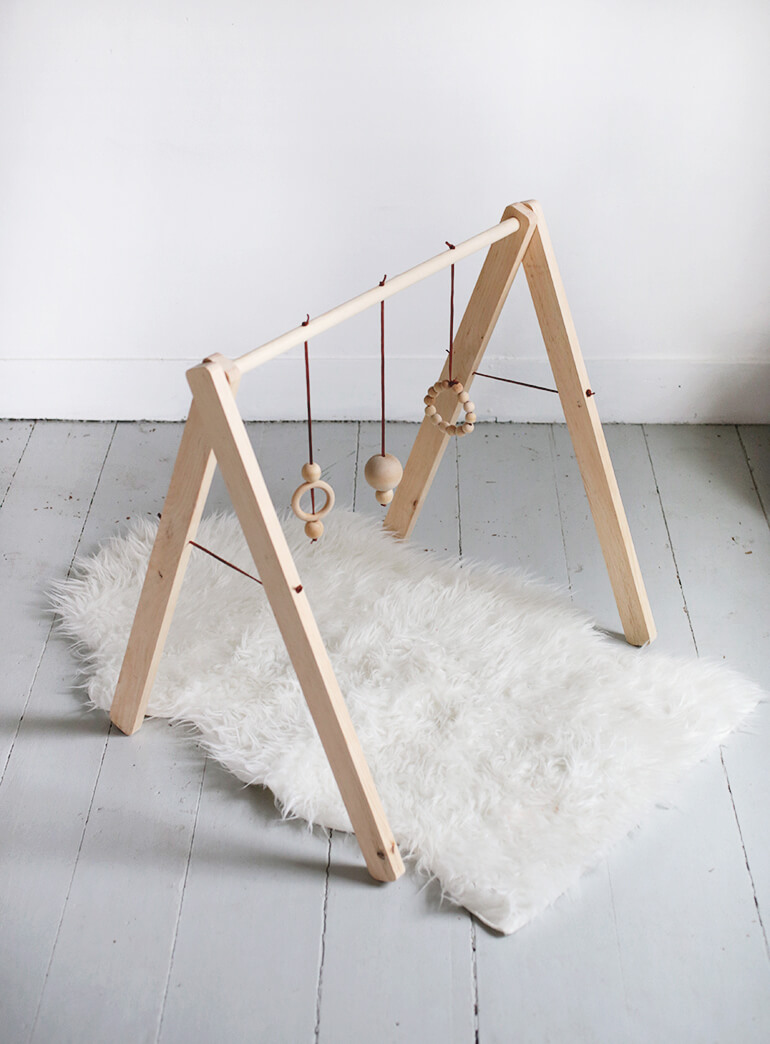 A Handcrafted Wooden Baby Gym