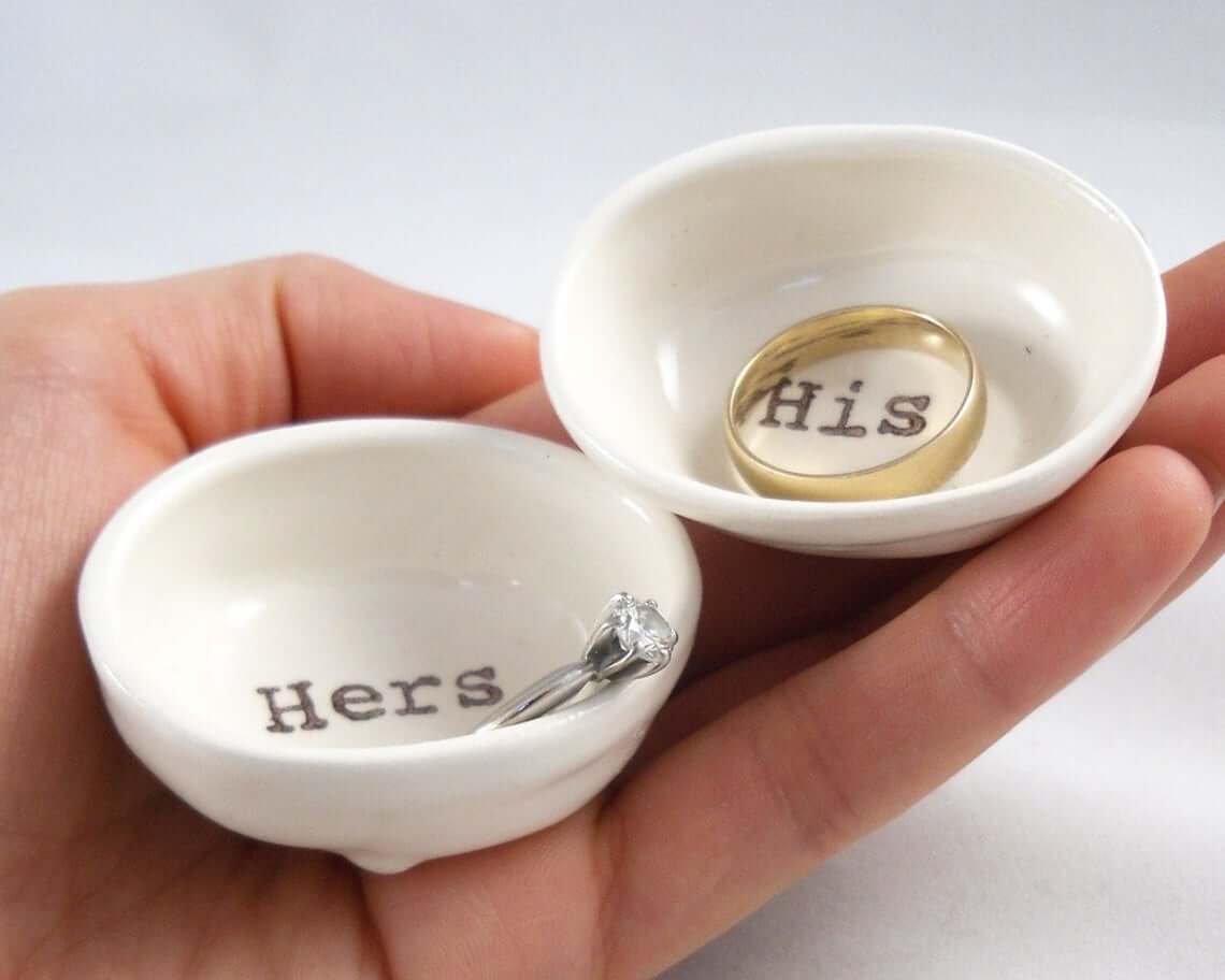 Set of Two Couples' Ring Holders