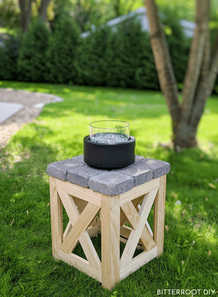 Repurposed Wooden Stool or Side Table