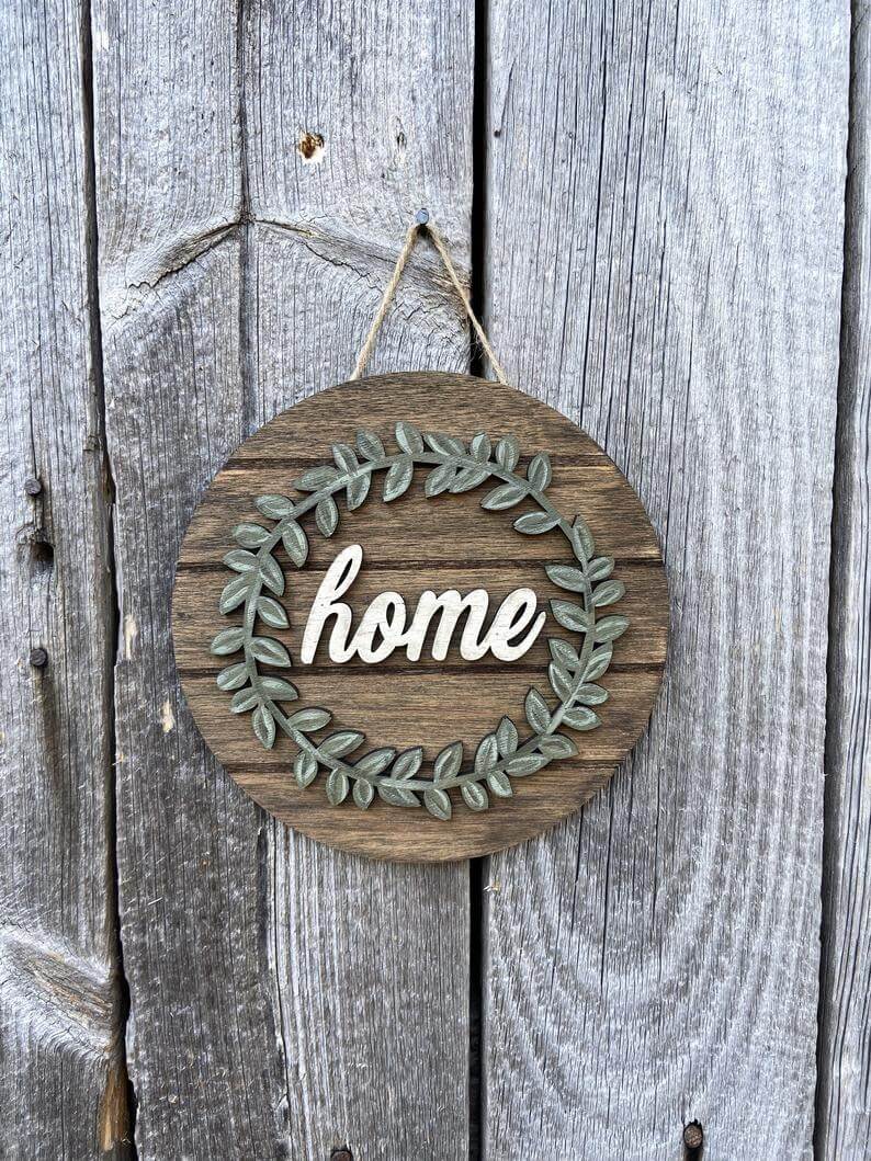 Sweet “Home” Hanging Farmhouse Sign