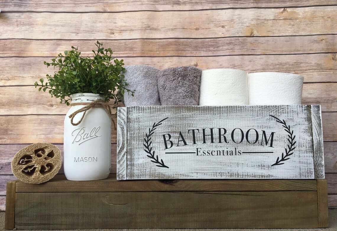 Bathroom Essentials Towel Storage Container