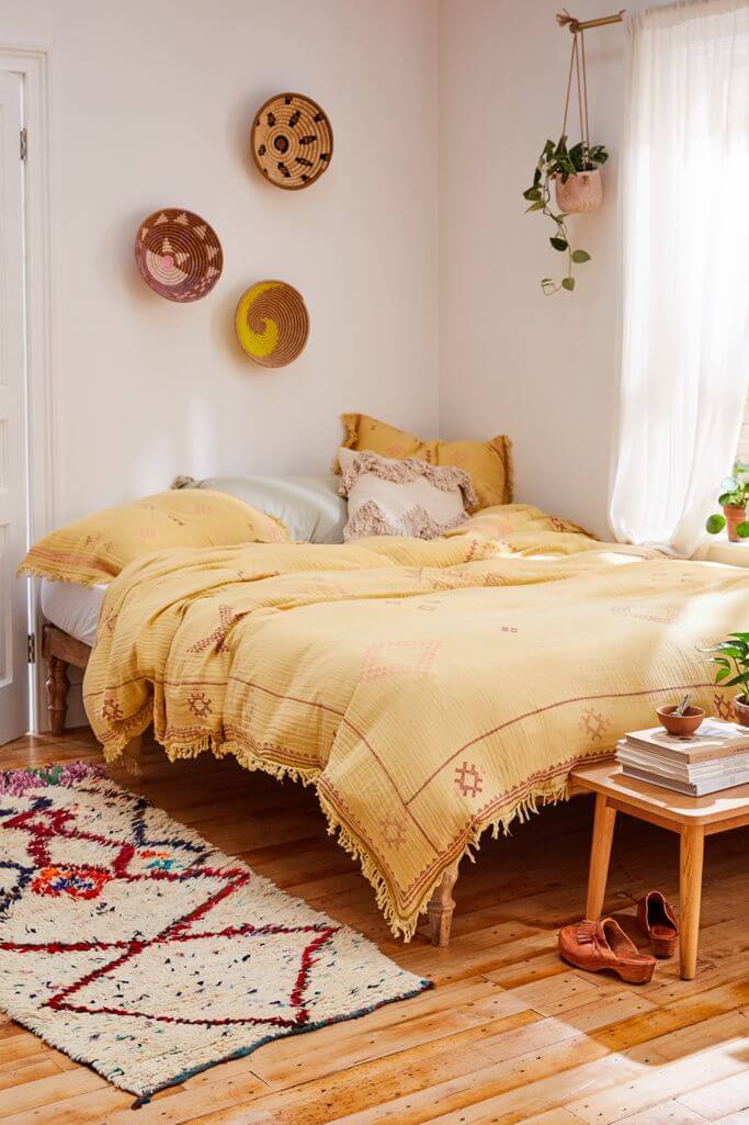 Golden Boho Cotton Gauze Duvet Cover