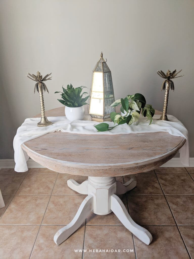 Refurbished White Washed Dining Table
