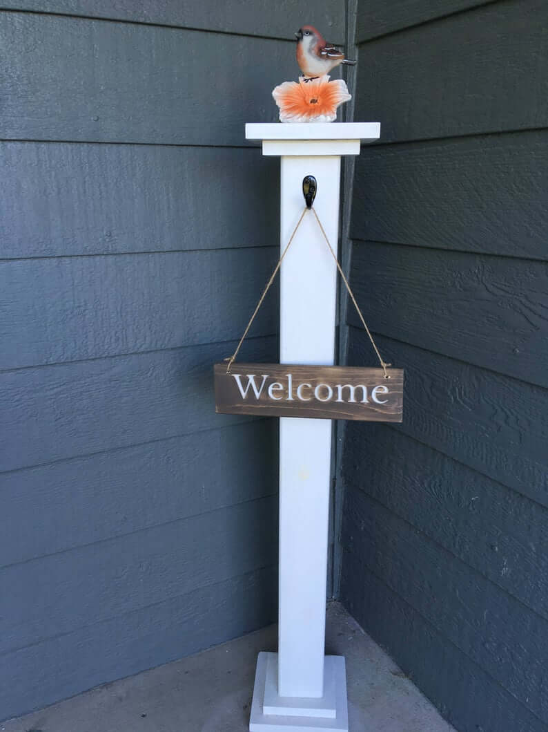 Hanging Welcome Post Porch Sign